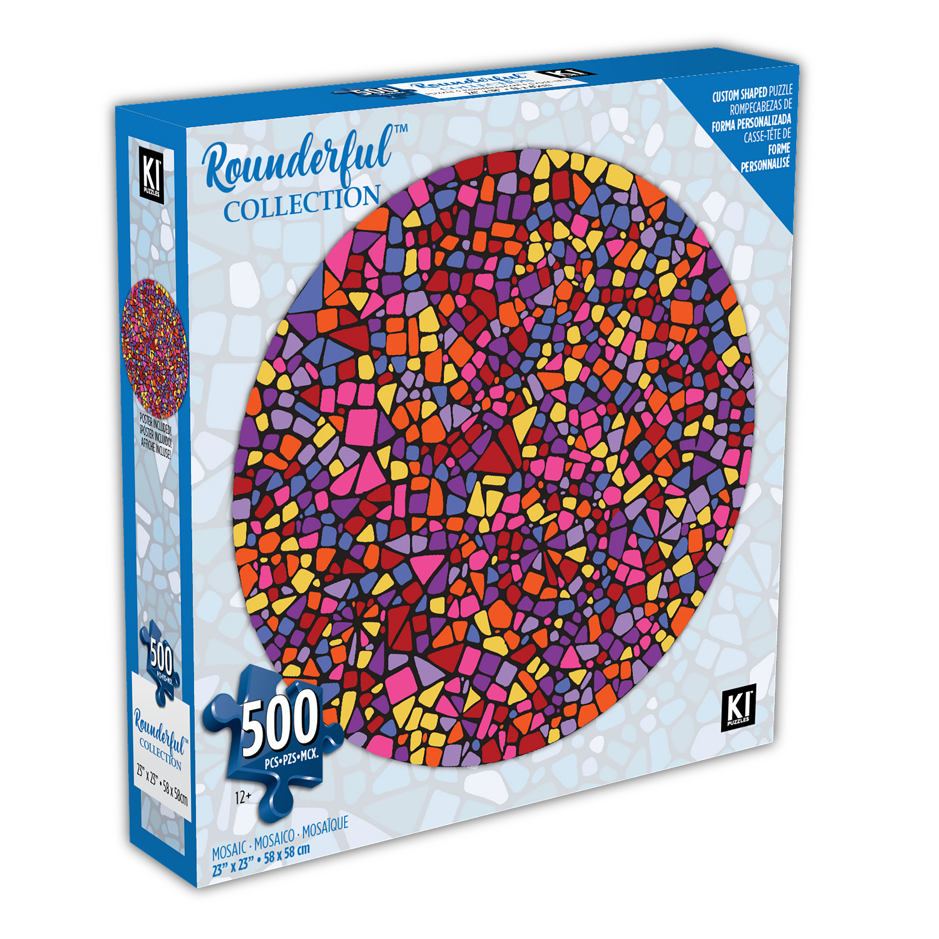 A Broader View Wild Animals Round Table Puzzle - 500 Pieces, Jigsaw Puzzles  For Adults & Kids, Suitable For Groups Of 2 Or More, Everyone Gets The