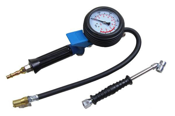 air tyre inflator with pressure gauge