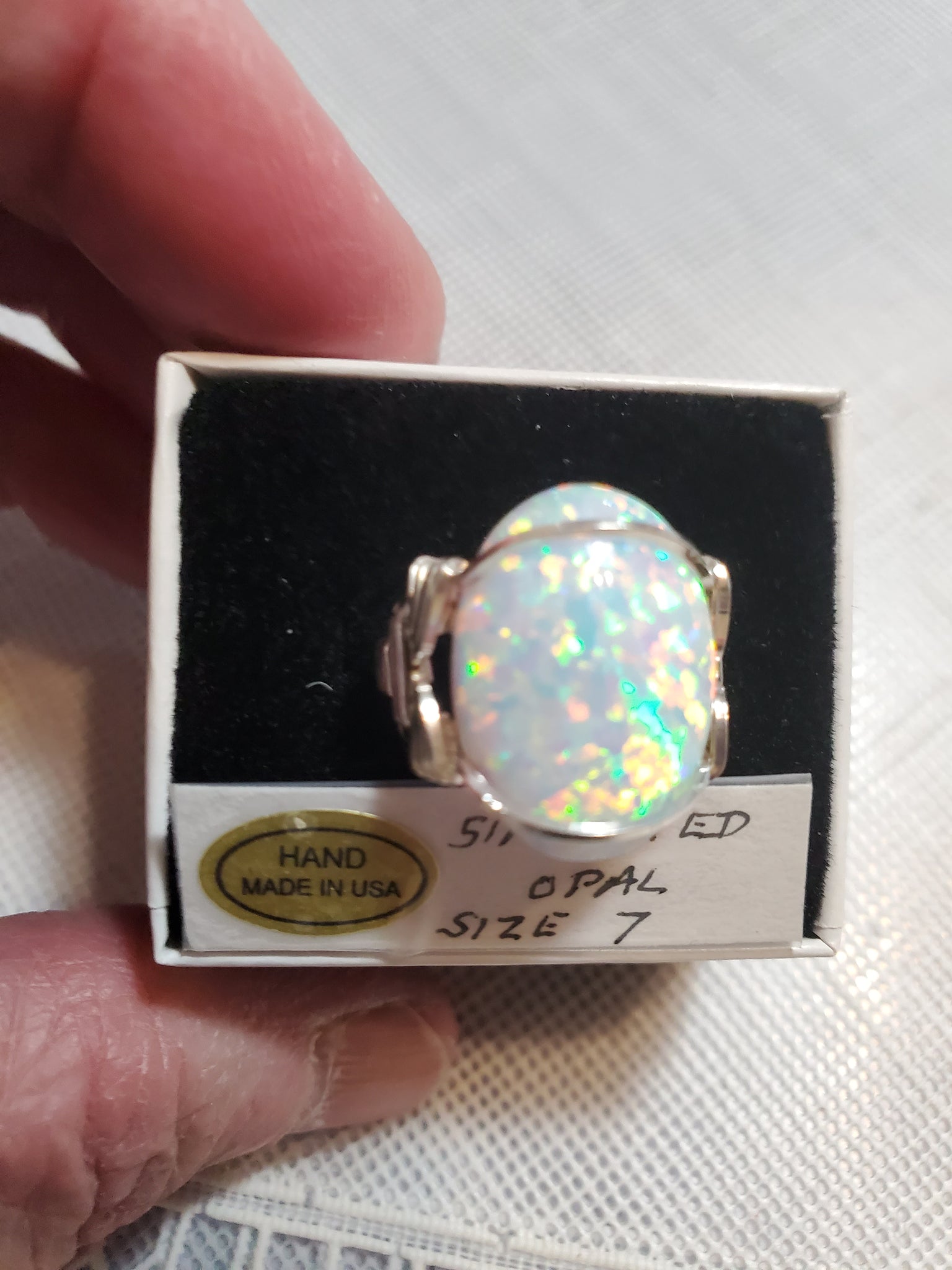 fake opal ring