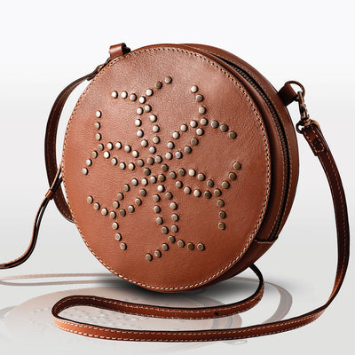 Studded leather clearance canteen crossbody