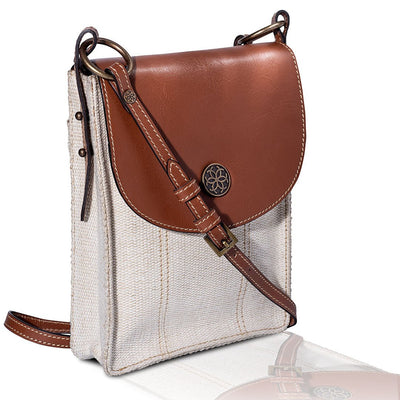 Cordova Leather & Suede Crossbody Bag - Vintage Two-Tone