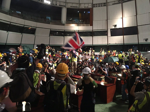 Figure 5: Protesters Occupy the Legislature (The Guardian)