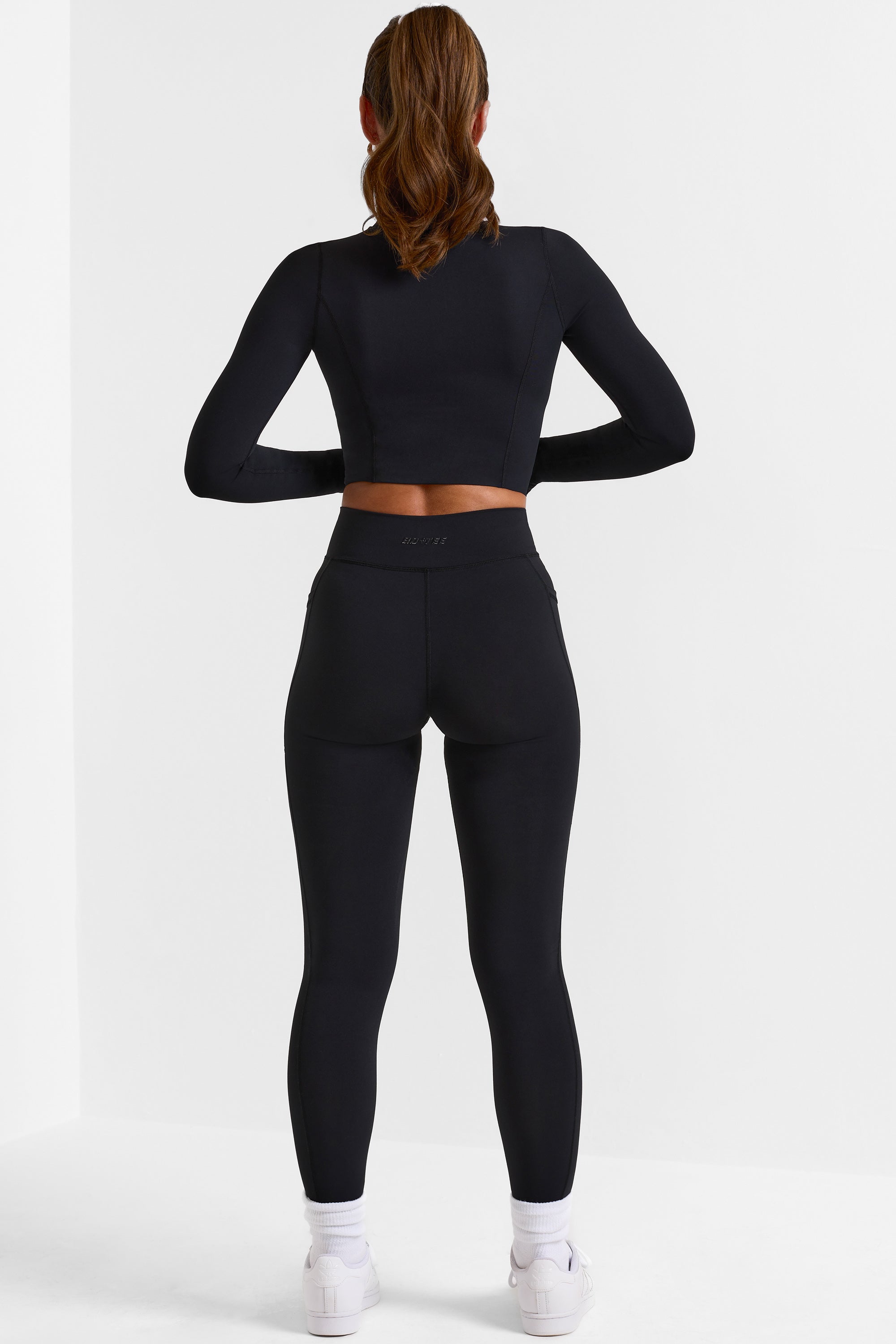 Enduro Cross Over Waist Leggings (Black)