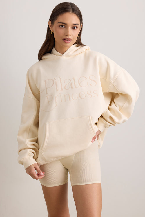 Pilates Princess Oversized Hooded Sweatshirt in Slate