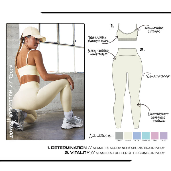 Vitality Seamless Full Length Leggings in Grey