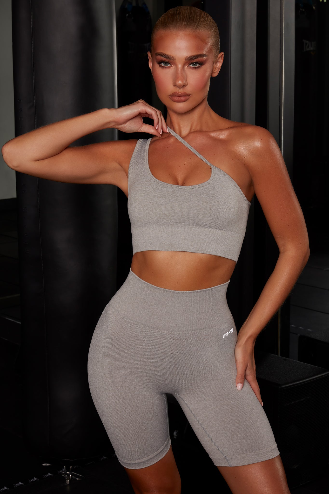 grey cycling shorts set