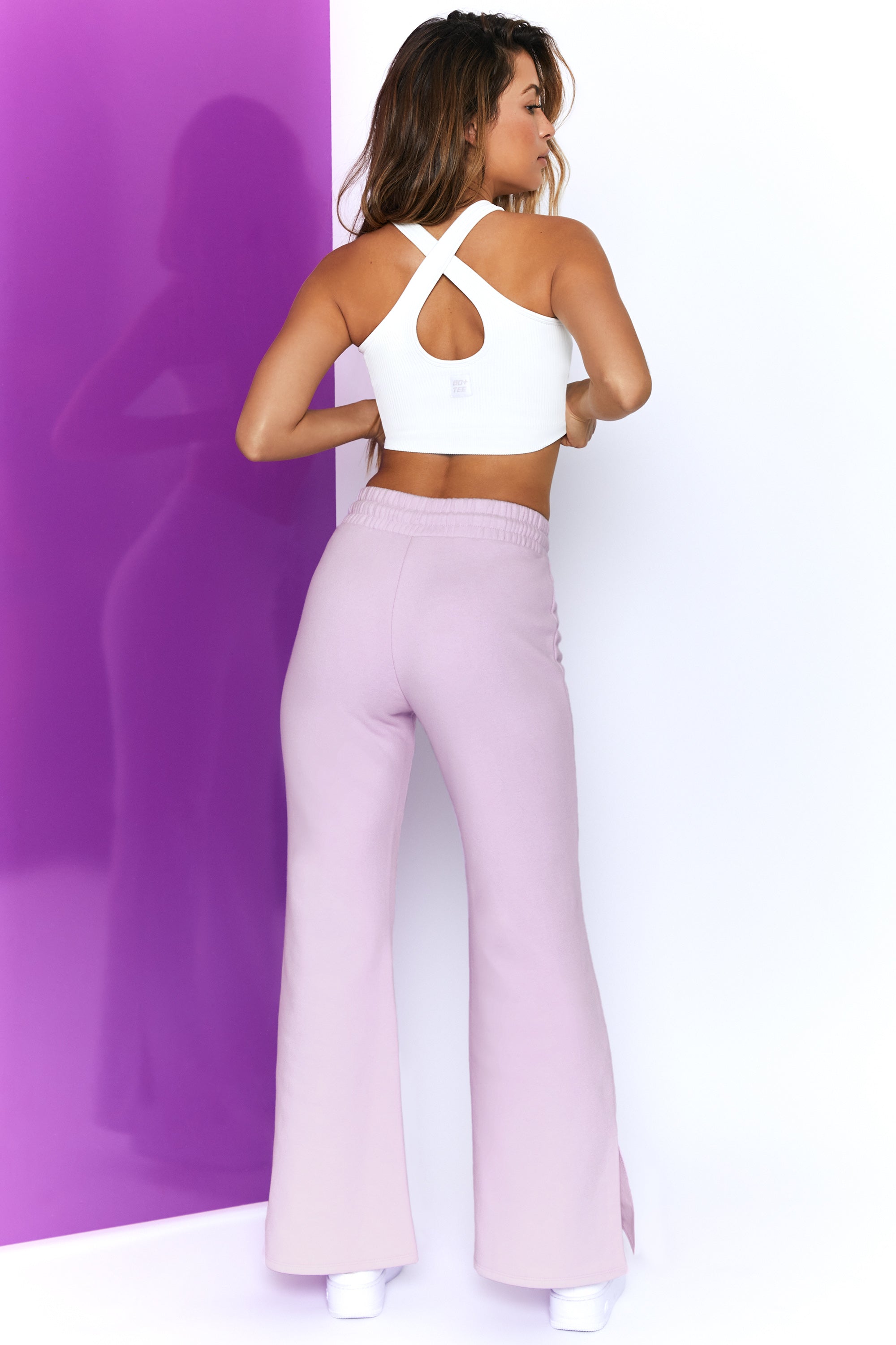 Shape Deep Peach Binded Wide Leg Joggers  Wide leg outfit, Wide leg  sweatpants, Cute casual outfits