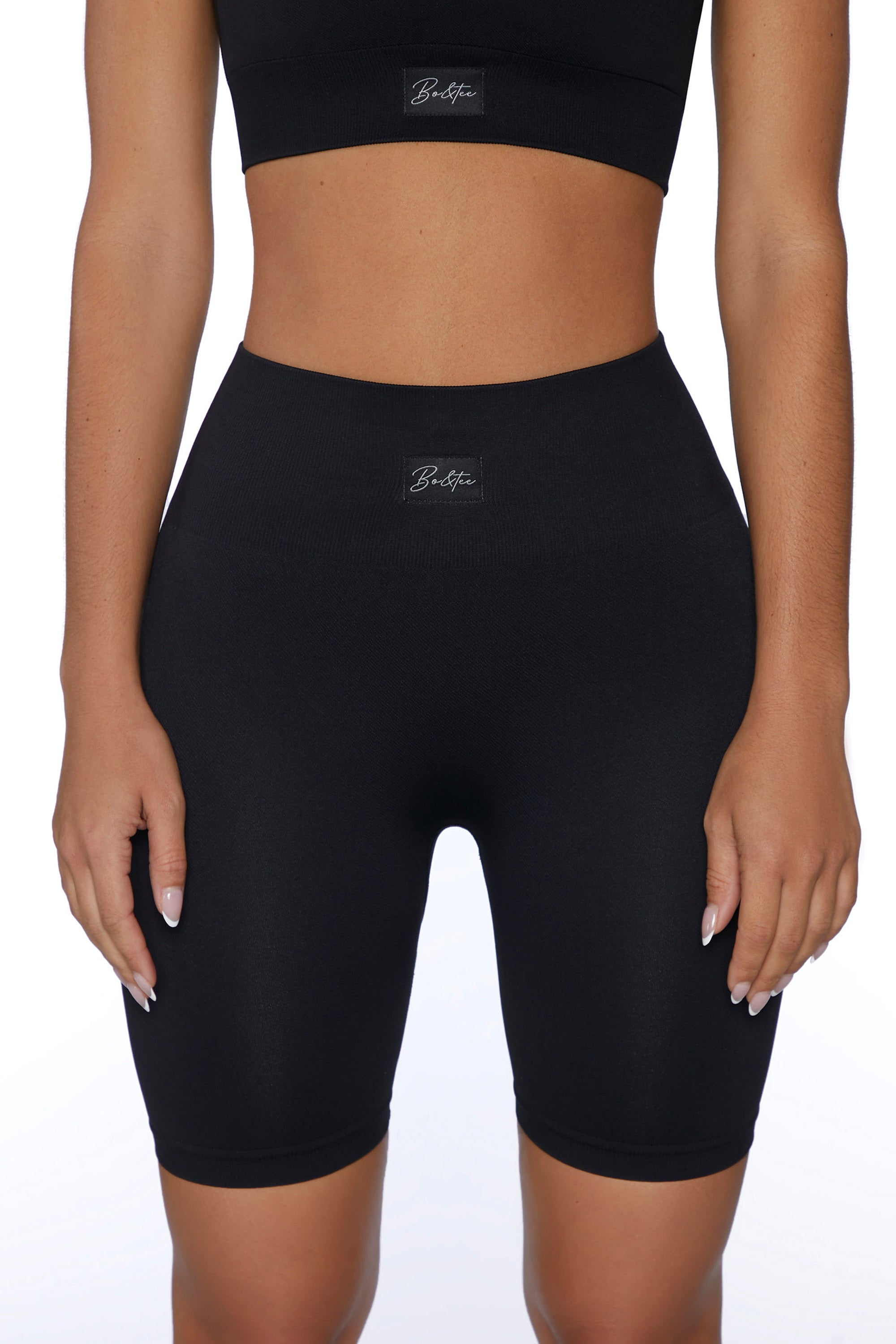 Slimfit-BH aus Bio-Baumwolle mit verstellbarem Band (Schwarz) – Cottonique  - Allergy-free Apparel