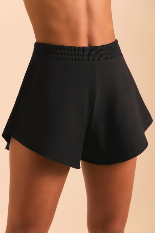 Base Biker Shorts in Washed Black