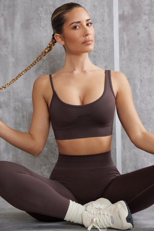 Brown Seamless Sport Set For Women Crop Top And Bra Seamless Workout  Leggings For Fitness, Gym, Yoga Sportswear Outfit 211215 From Huafei01,  $10.52