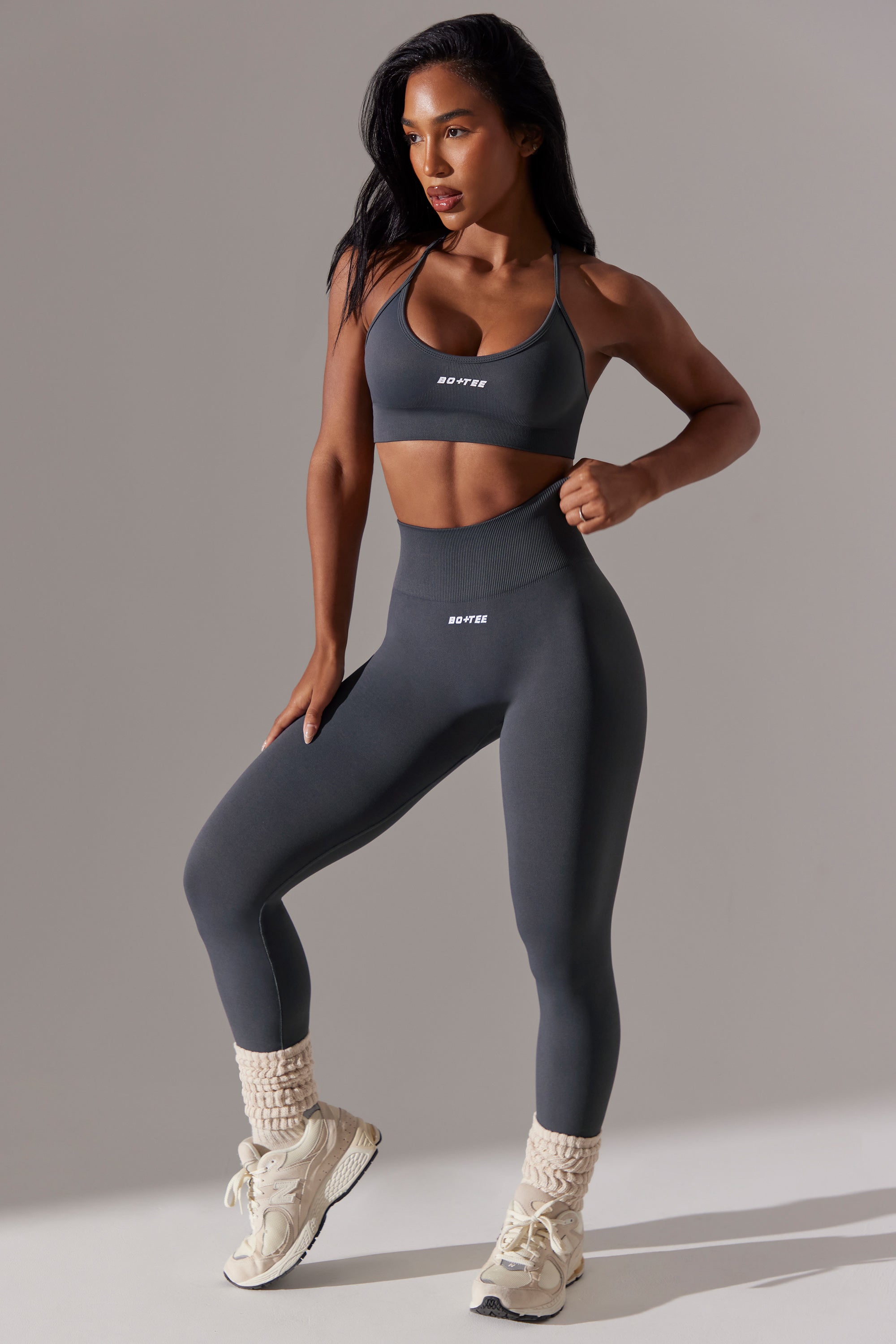 Dedicated - Petite High Waist Super Sculpt Leggings in Grey