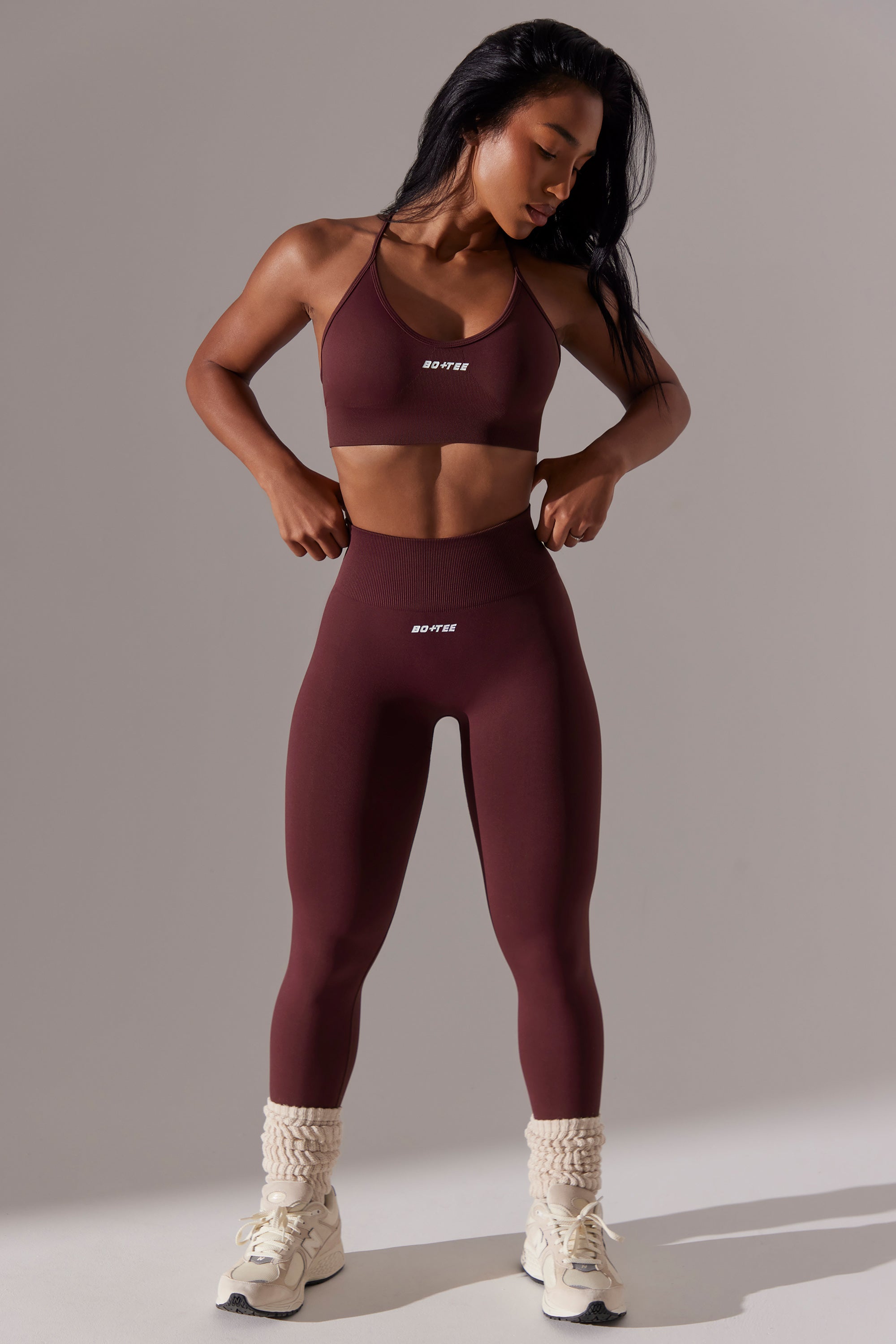 Dedicated - Petite High Waist Super Sculpt Leggings in Burgundy