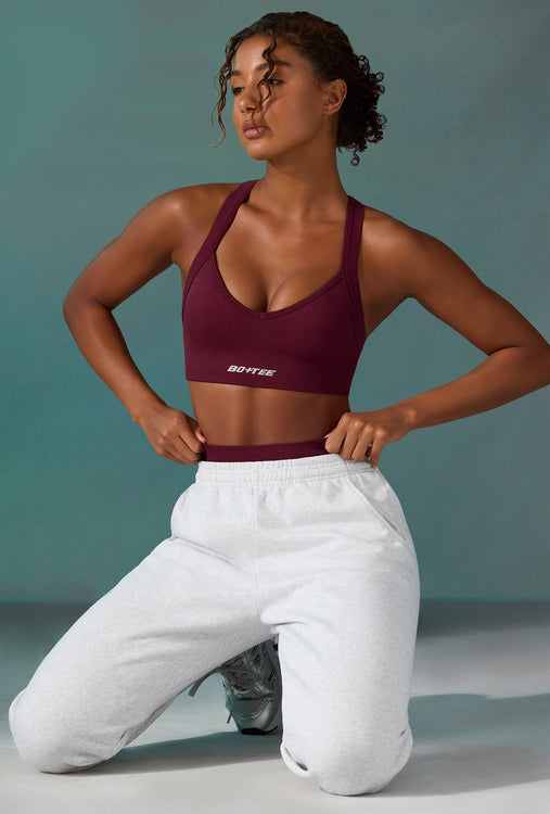 EXCYTE Sports Bra and Leggings in Plum - IGNYT