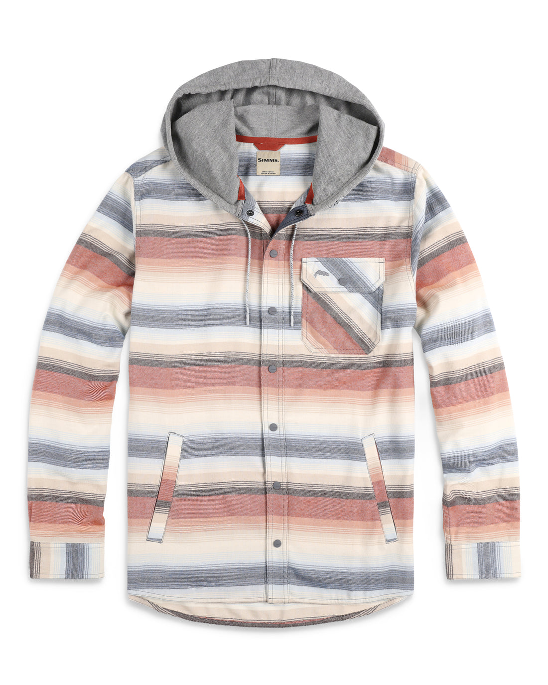 Simms Men's Santee Flannel Hoody - Multicolored Stripe – Freestone