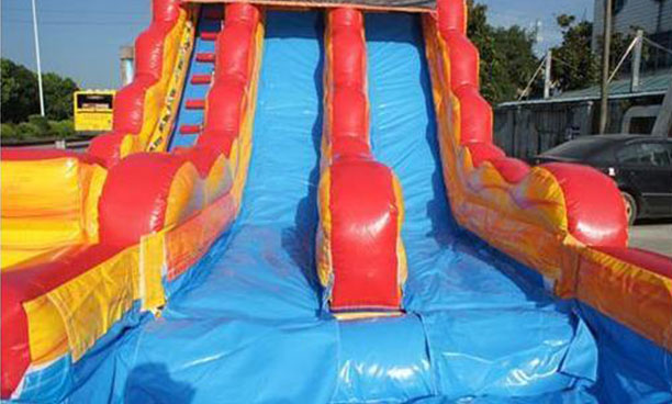 sliding area of a commercial inflatable bouncer