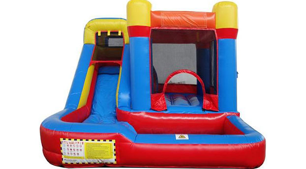 buy red and blue combo bounce house with water slide for kids