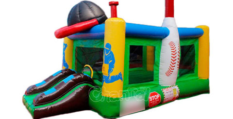 green color sports themed jump house for sale