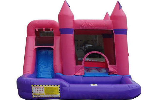 buy pink castle combo residential bounce house with water slide