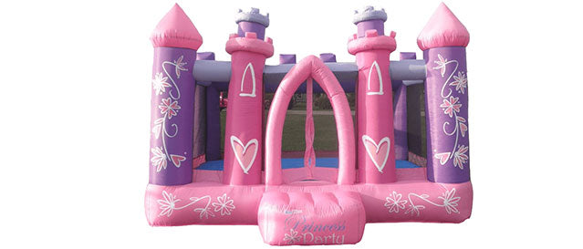 Pink color princess party indoor bouncer for kids