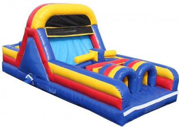 red yellow blue obstacle course - commercial grade jump house
