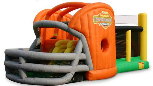 orange color commercial inflatable obstacle courses for kids