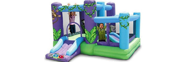 green violate mix color indoor bounce house