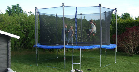 trampoline for kids with safety enclosure