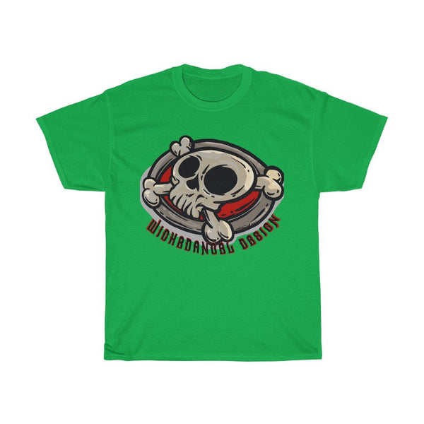 Cartoon Skull Wickedangel Tattoo Design T-shirt