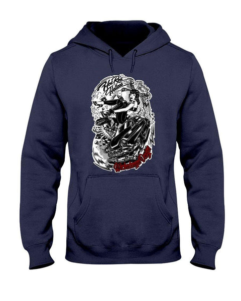 Hot Rod Hellcat Wickedangel Tattoo Design Hoodie