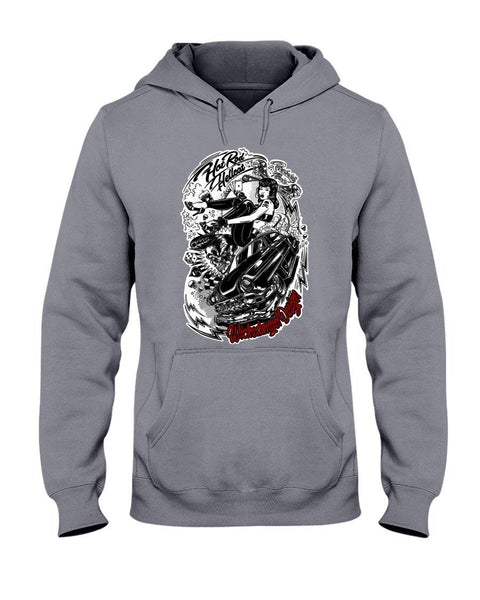 Hot Rod Hellcat Wickedangel Tattoo Design Hoodie