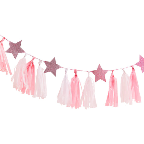 Pink Shimmer Streamer Garland