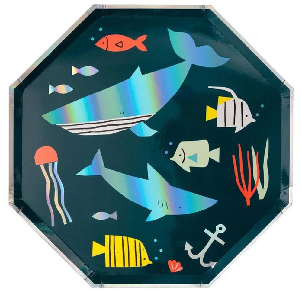 Ginger Ray Pastel and Iridescent Paper Rainbow Plates