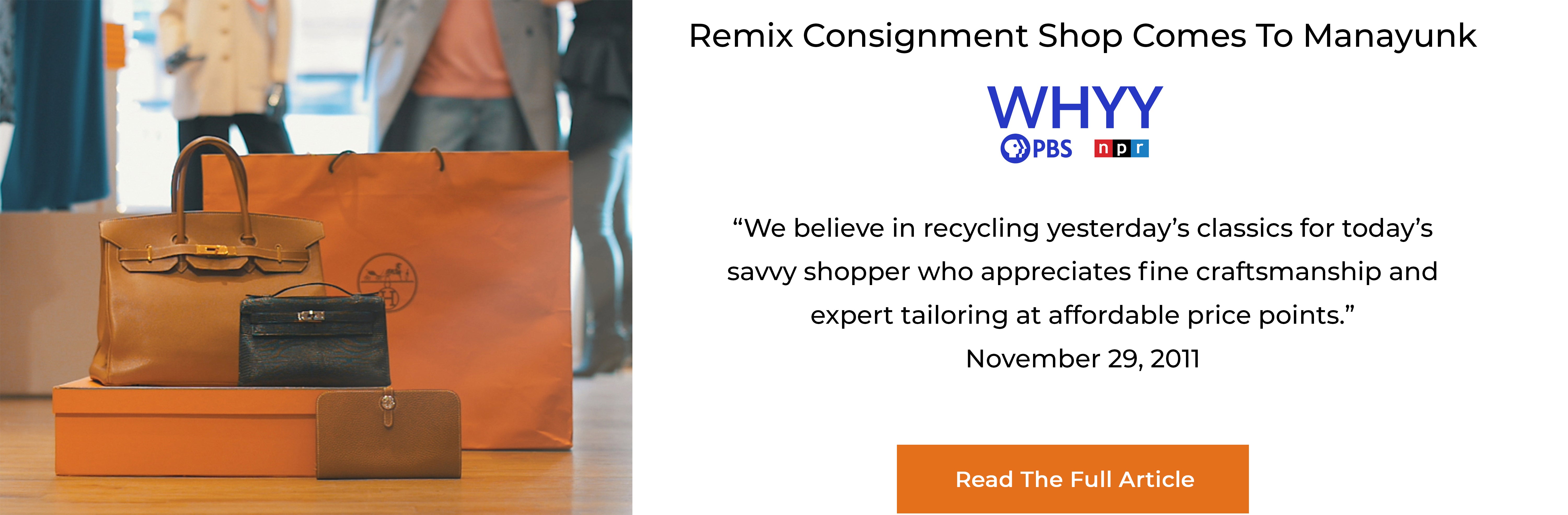 Remix Consigmnent Boutique WHYY Article