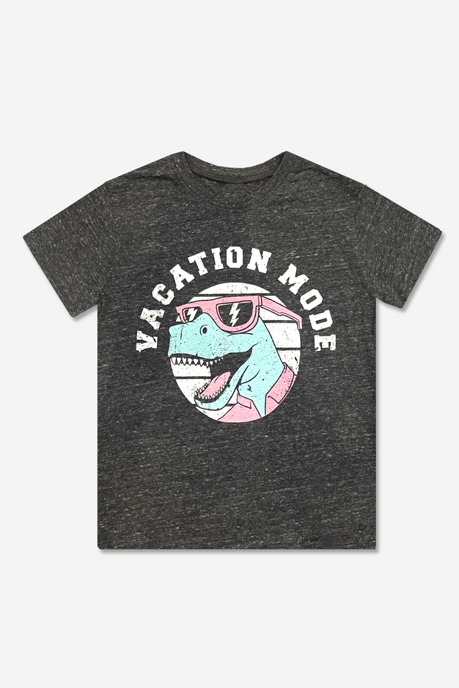 Short Sleeve Tri-Blend Tee - Charcoal Vacation Mode