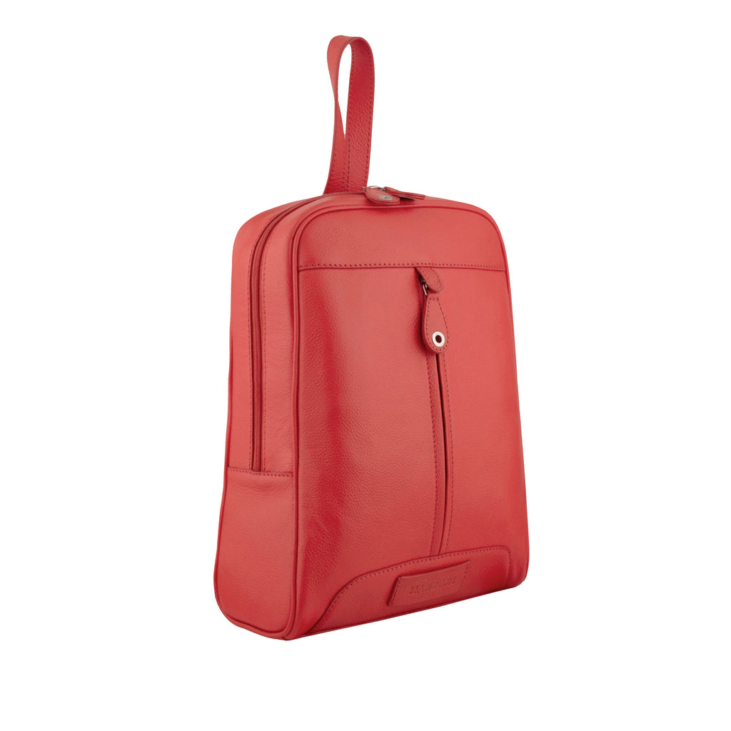 Manzoni Accessories - Red Leather Backpack - R110