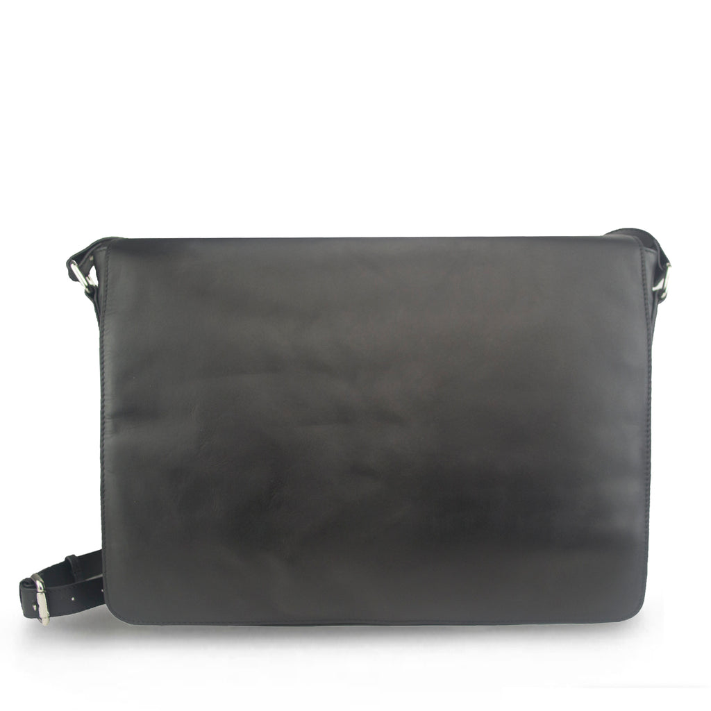 Manzoni Accessories - Black Nappa Leather Messenger - MA918