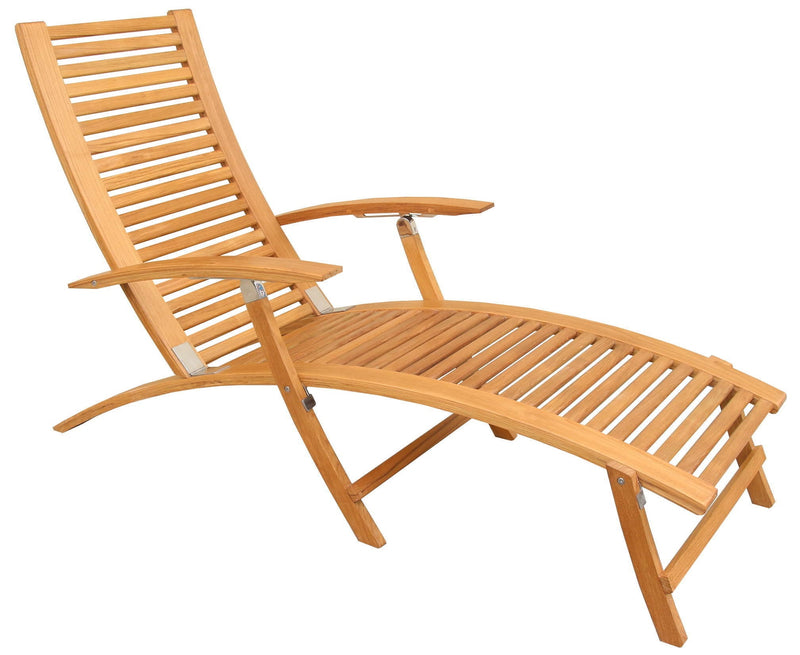Folding Teak Lounge Chair – Riviera Genuine Parts