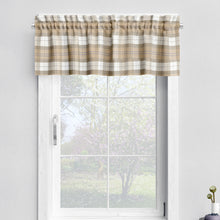 Load image into Gallery viewer, Tailored Valance in Leland Golden Tartan Plaid