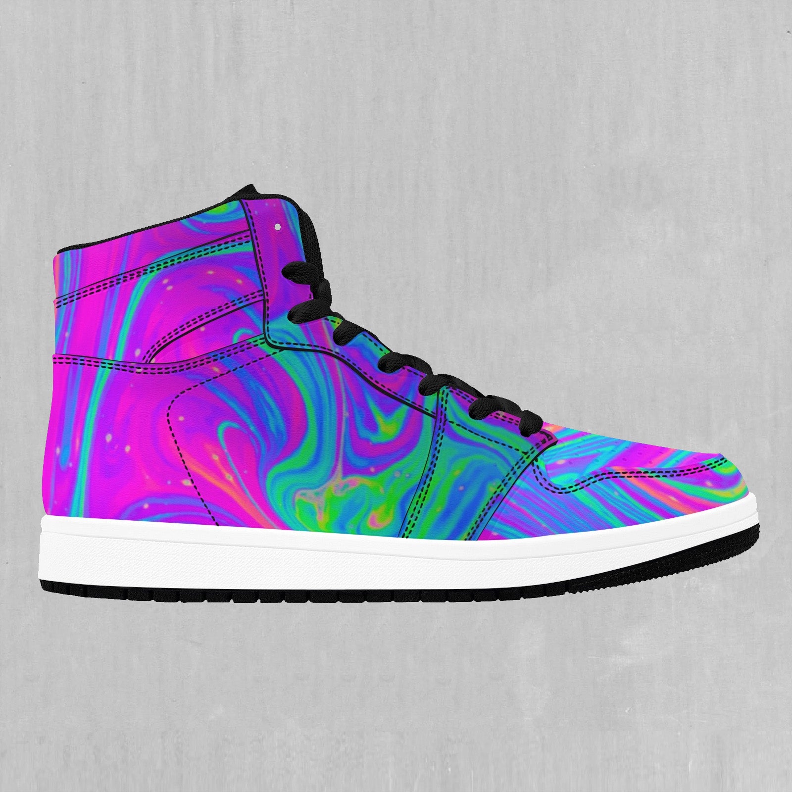Acidic Drip High Top Sneakers Azimuth Clothing