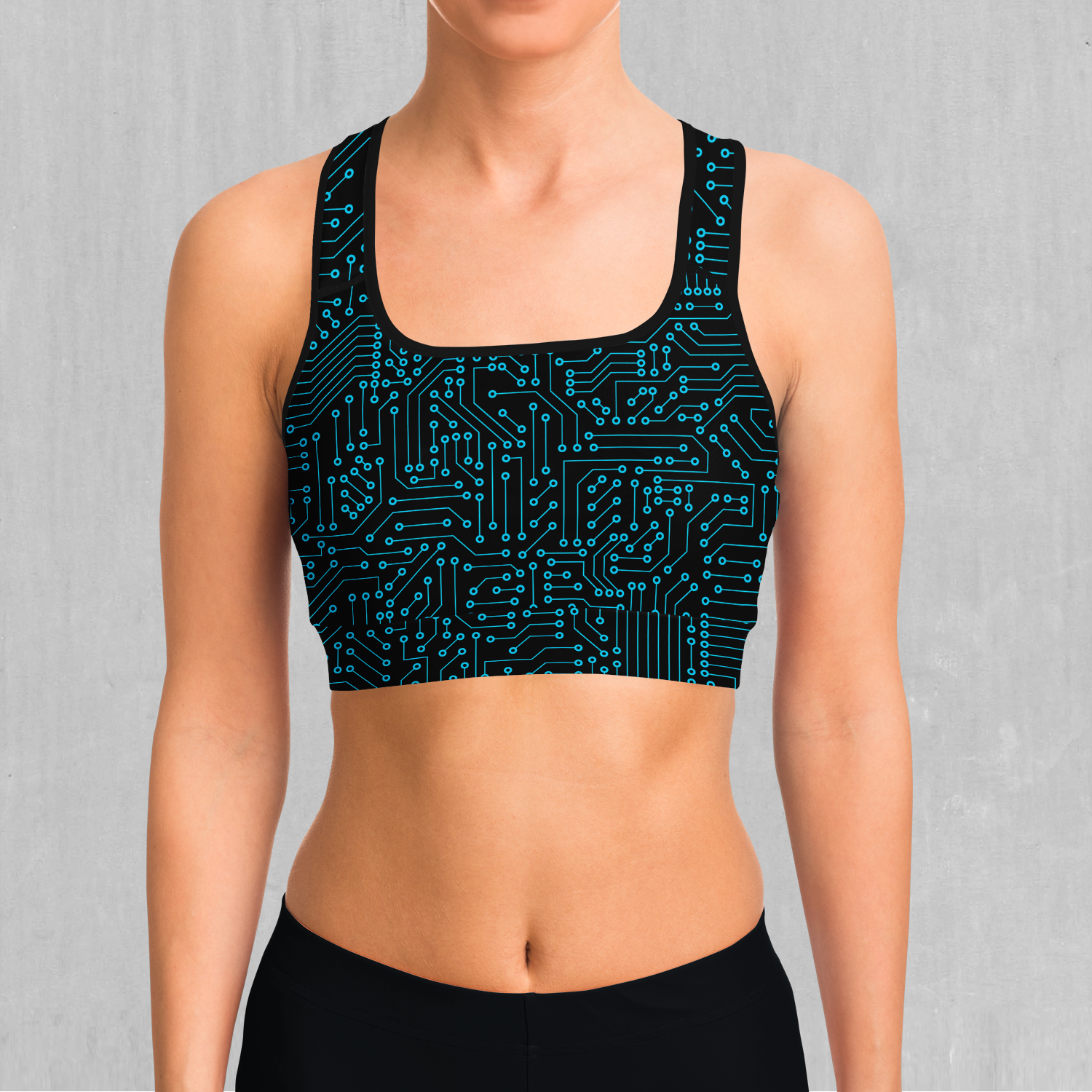 Red Cybernetic Sports Bra - Azimuth Clothing