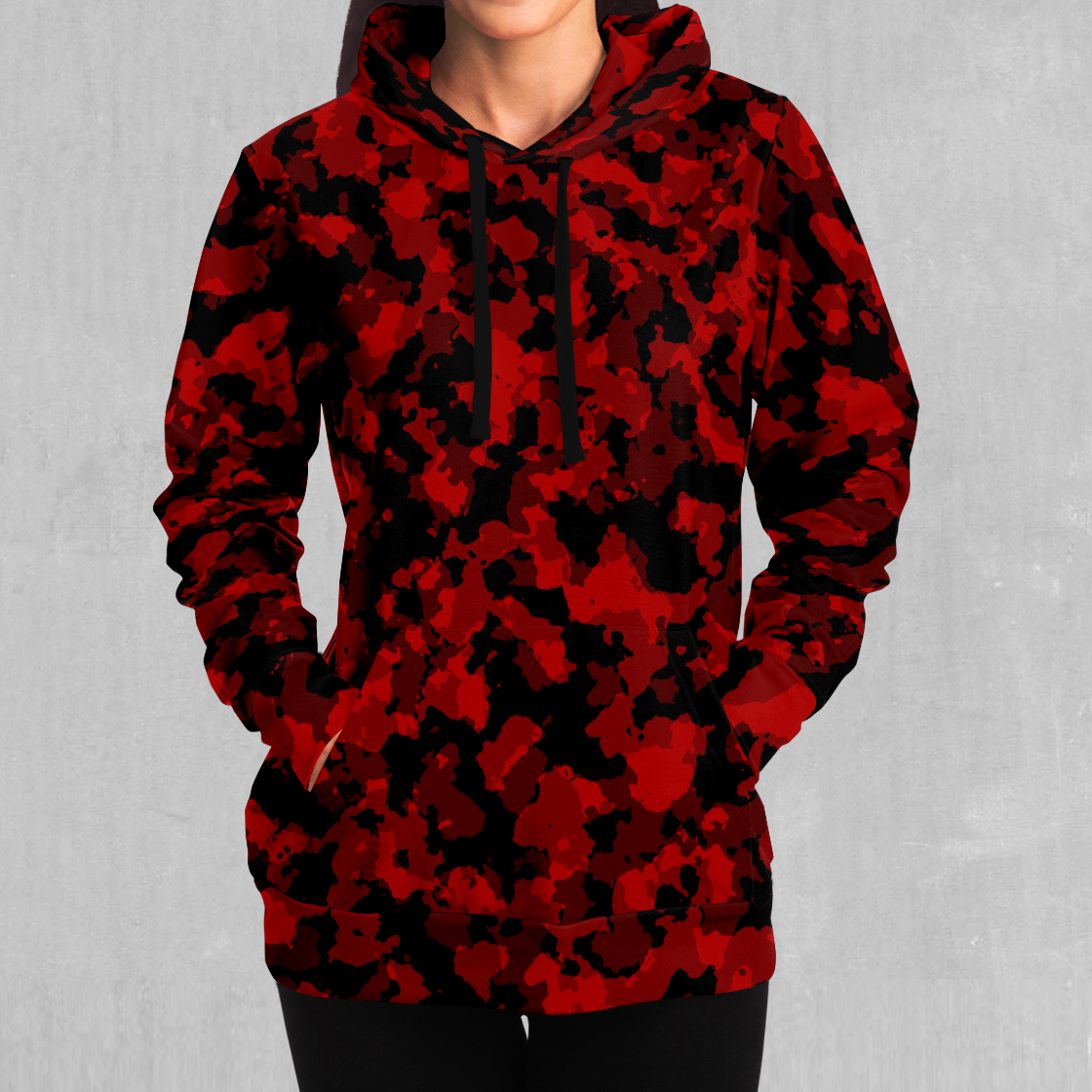 Red Camo Streetwear Camouflage All Over Print Unisex Hoodie - Azimuth Clothing