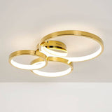 Hawaii LED Flush 3 Ring Ceiling Light - Gold