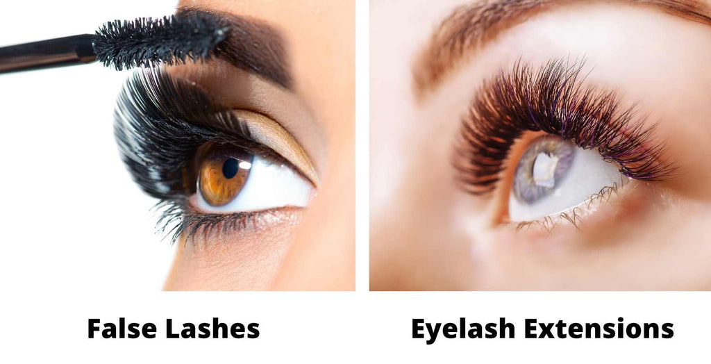false lashes vs extensions