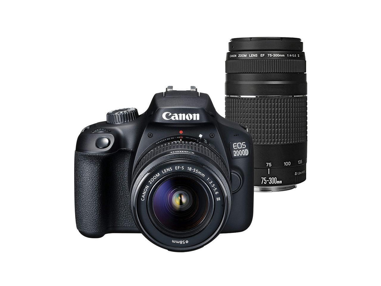 Canon EOS 2000D / Rebel T7 24.1MP Digital SLR Camera + Canon EF-S 18-5 ...