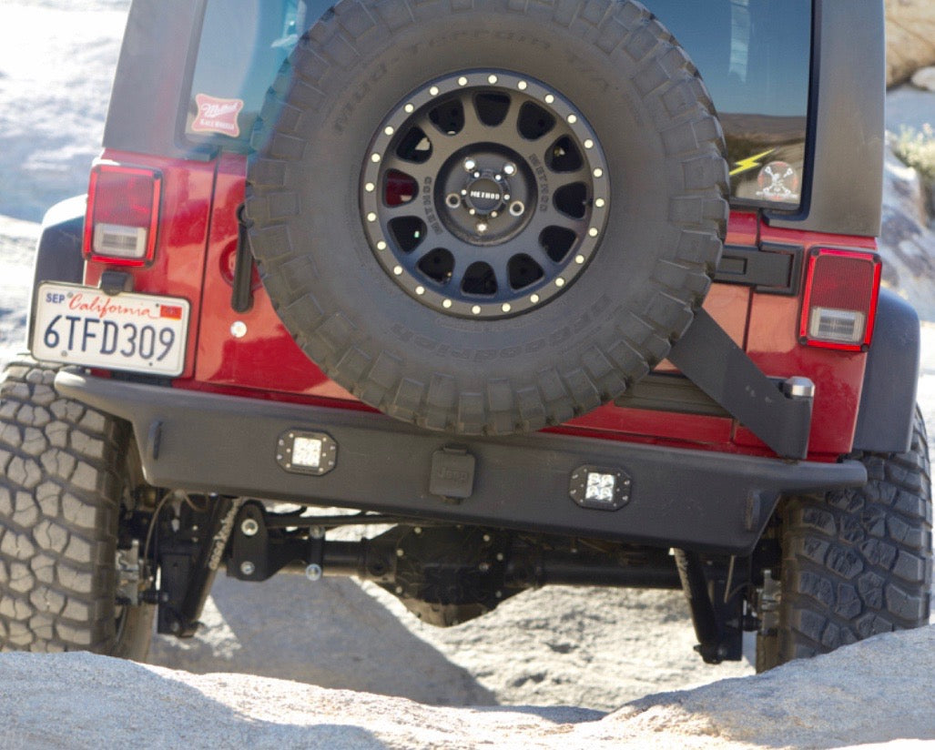 Jeep JK Rear Mid Width Bumper Combo Standard Tow Hitch With Flush Moun –  4LO OFFROAD