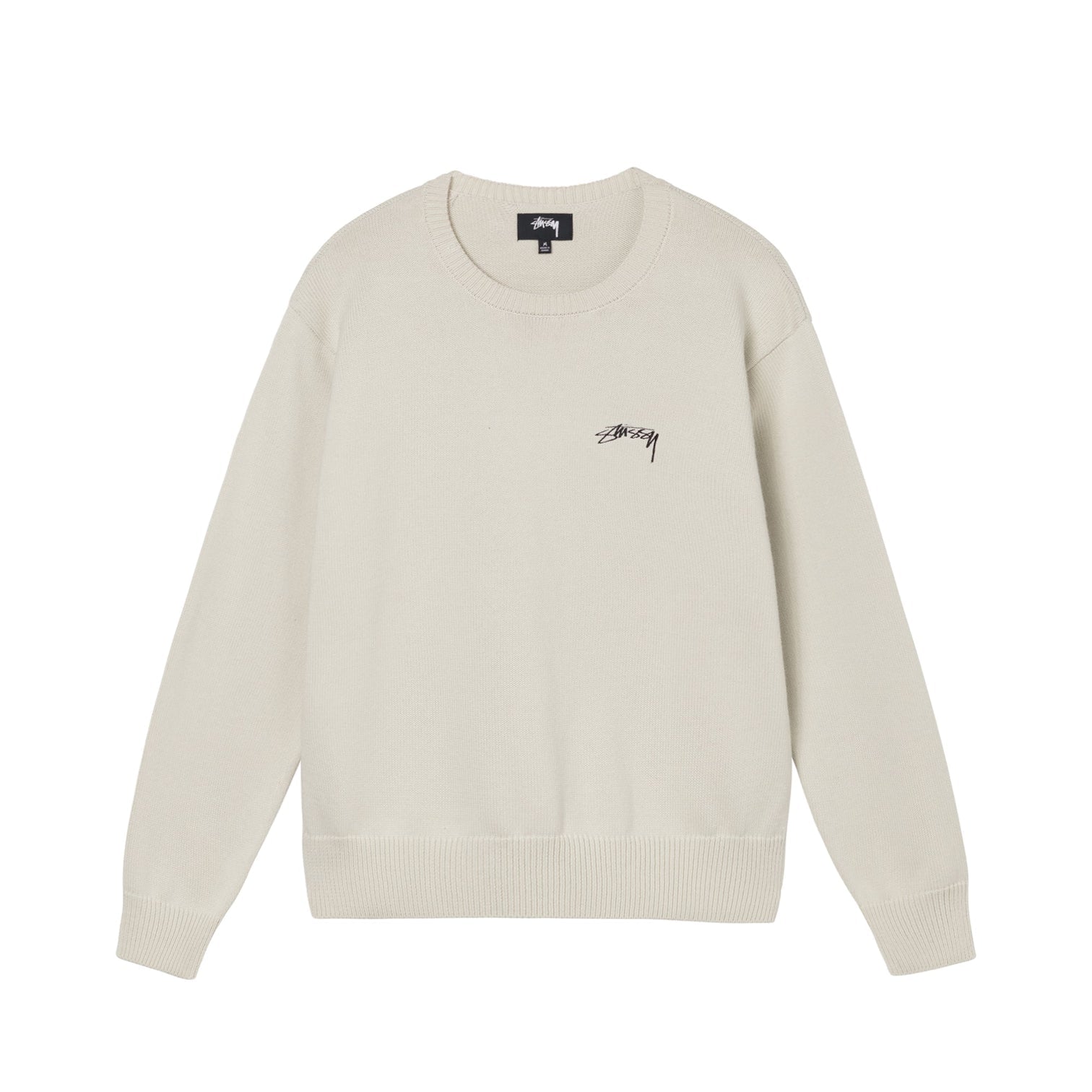 Stussy Care Label Sweater - Natural – ninetimesskateshop