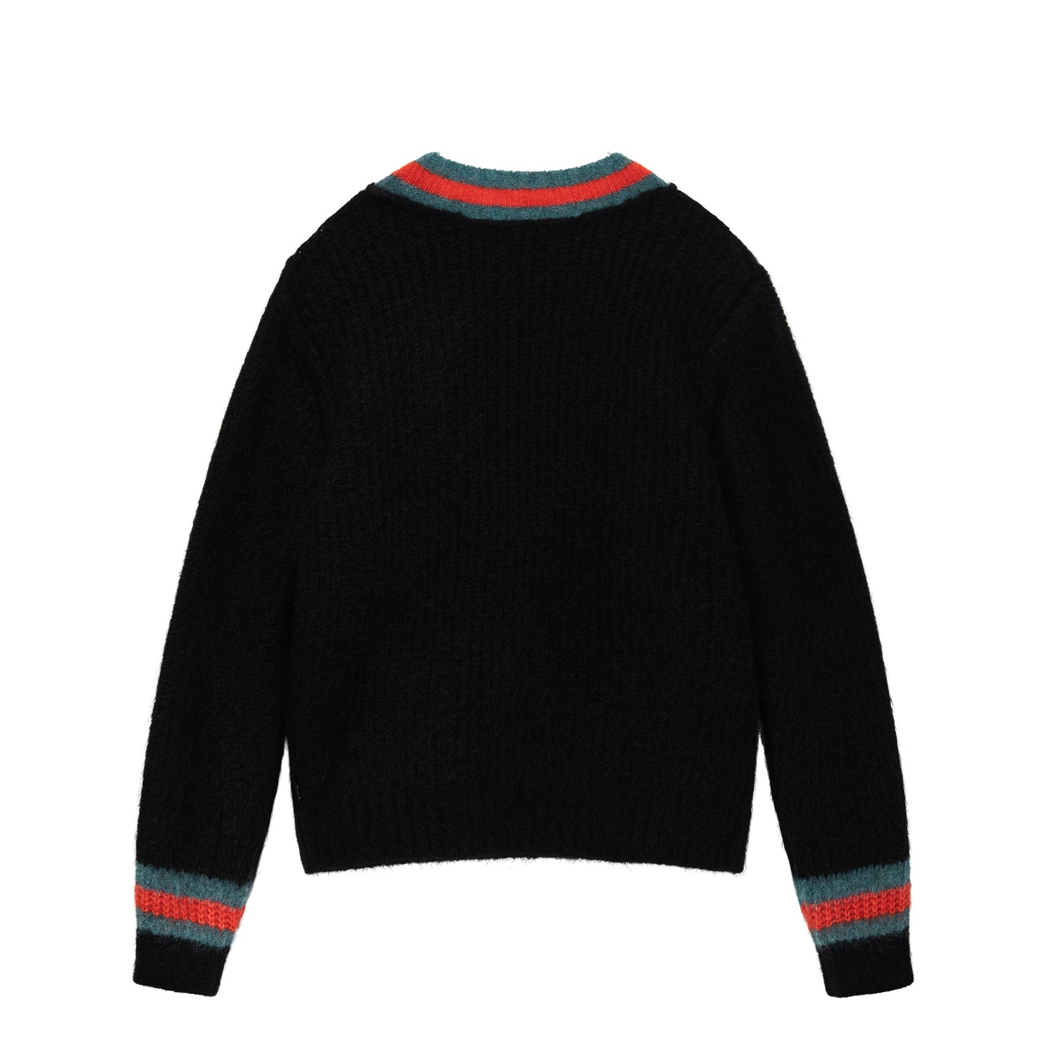 Stussy Mohair Tennis Sweater - Black – ninetimesskateshop