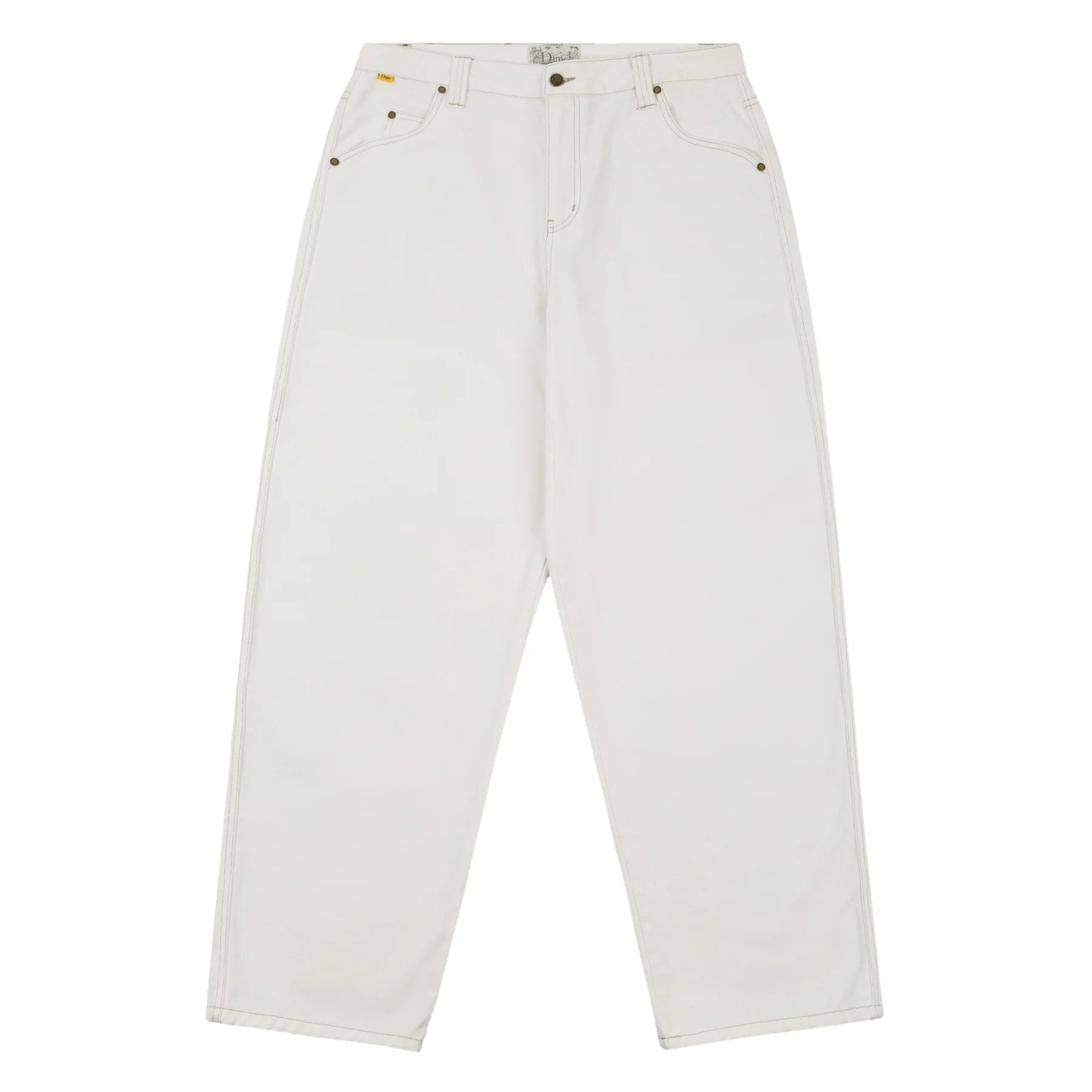 Dime Baggy Denim Pants - Off White – ninetimesskateshop