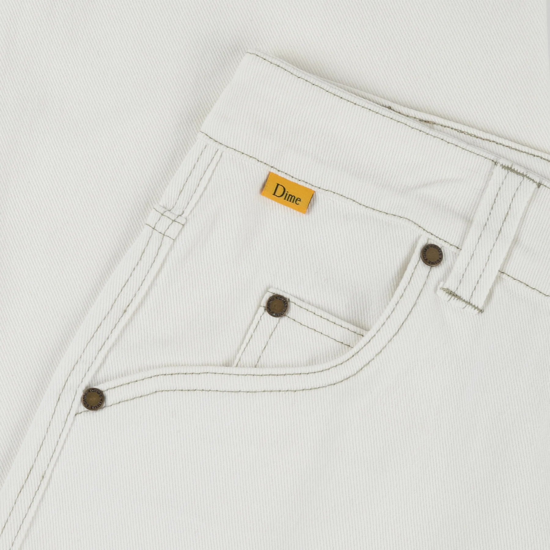 Dime Baggy Denim Pants - Off White – ninetimesskateshop