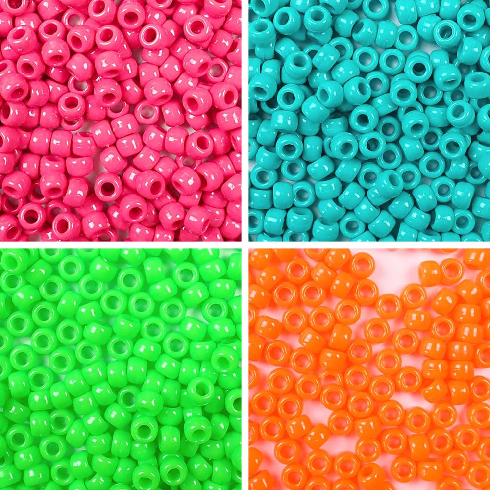 Color Splash!® Colorful Plastic Pop Beads, 10mm